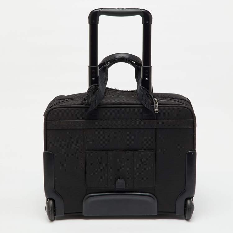 Pre Owned TUMI Black Canvas Alpha Compact Wheeled Brief Trolley
