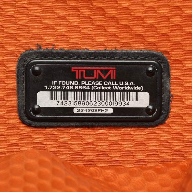 Pre Owned Tumi Army Green Nylon Alpha Bravo McConnell Zip Expandable Carry-On Wheel Suitcase