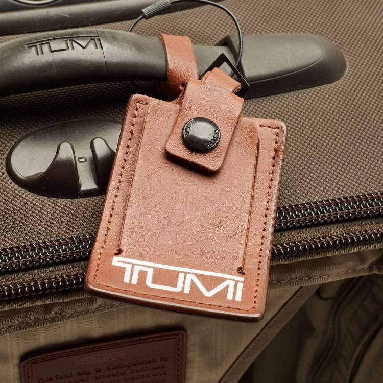 Pre Owned TUMI olive Green Nylon 2 Wheeled Expandable Cabin Luggage