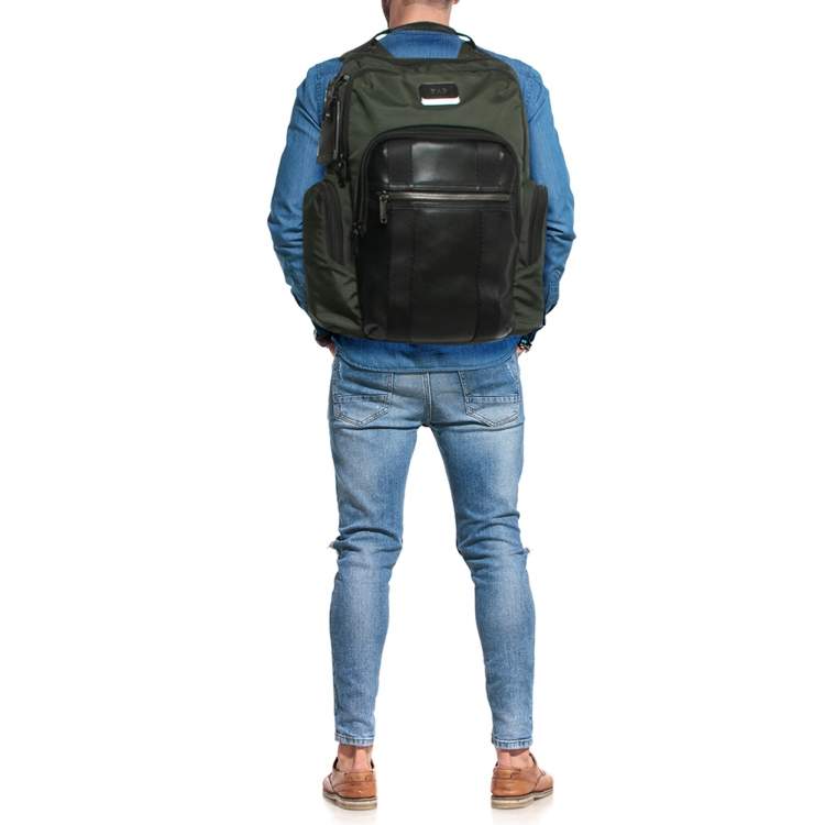 Pre Owned حقيبة ظهر تى يو أم آى نيلس ألفا برافو نايلون أخضر/أسود