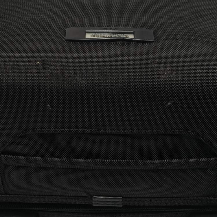 Pre Owned TUMI Black Nylon Alpha Bravo 2 International Office 4 Wheeled Carry On Luggage