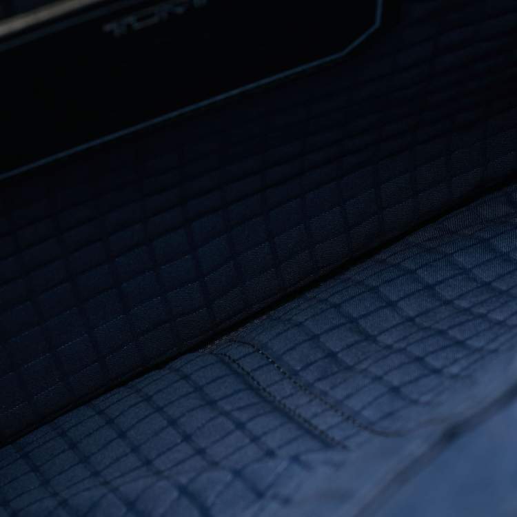 Pre Owned TUMI Black Leather and Nylon Hamilton Slim Briefcase Bag