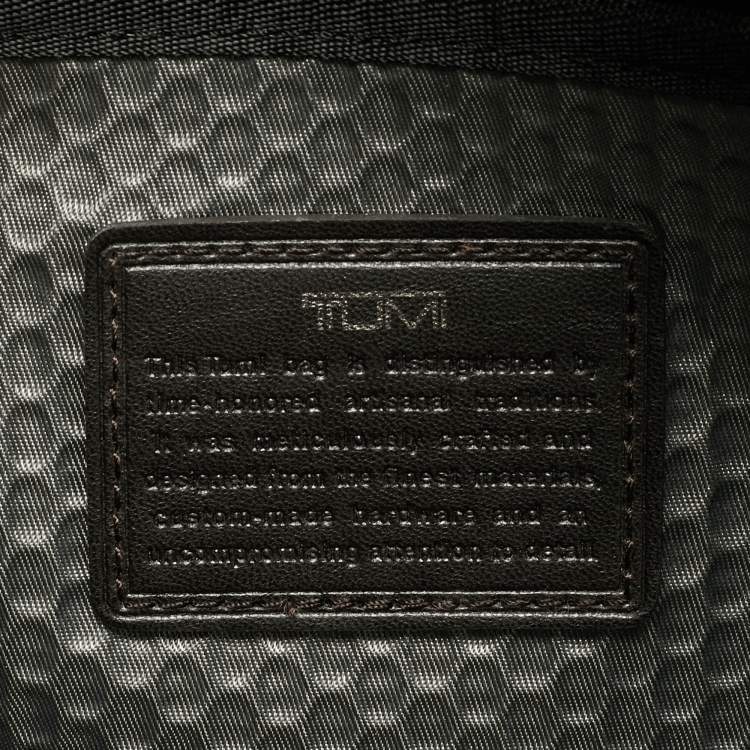 Pre Owned TUMI Black/Brown Nylon Alpha Bravo Andersen Slim Commuter Briefcase 