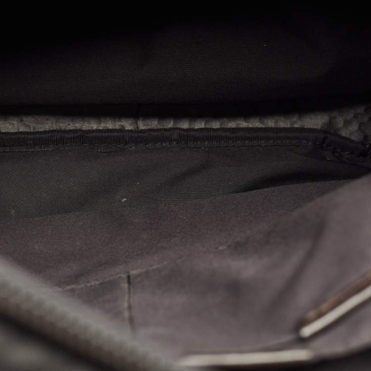 Pre Owned TUMI Grey/Brown Canvas Alpha Bravo Kingsville Deluxe Backpack