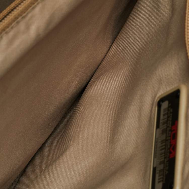 Pre Owned TUMI Sinclair Nia Grey Coated Canvas Commuter Briefcase 