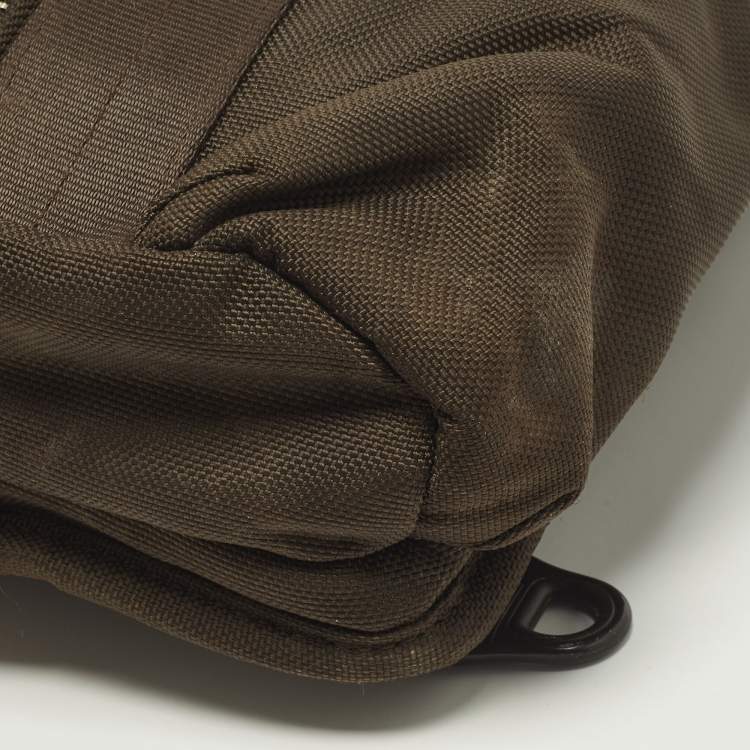 Pre Owned TUMI Alpha Bravo Monterey Brown Leather and Nylon Sling Backpack