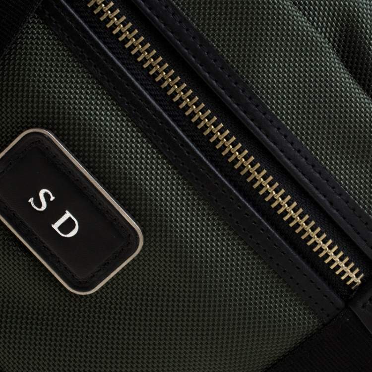 Pre Owned Tumi Olive Green Canvas Annapolis Flap Messenger Bag