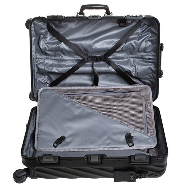 Pre Owned Tumi Black Aluminum 4 Wheel Short Trip Packing Case 19 Degrees Luggage 