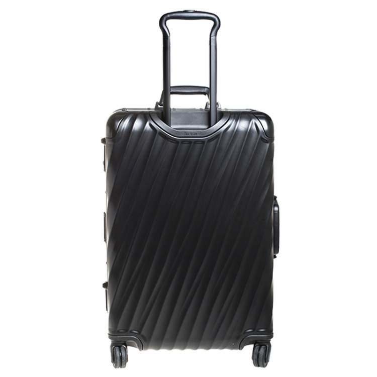 Pre Owned Tumi Black Aluminum 4 Wheel Short Trip Packing Case 19 Degrees Luggage 