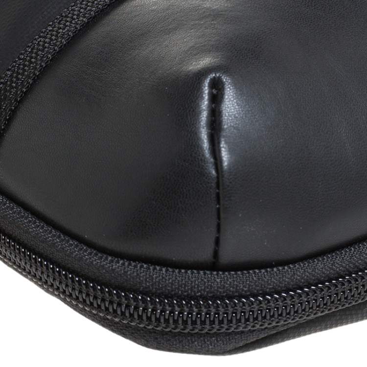 Pre Owned Tumi Black Coated Canvas and Leather Annapolis Zip Flap Messenger Bag