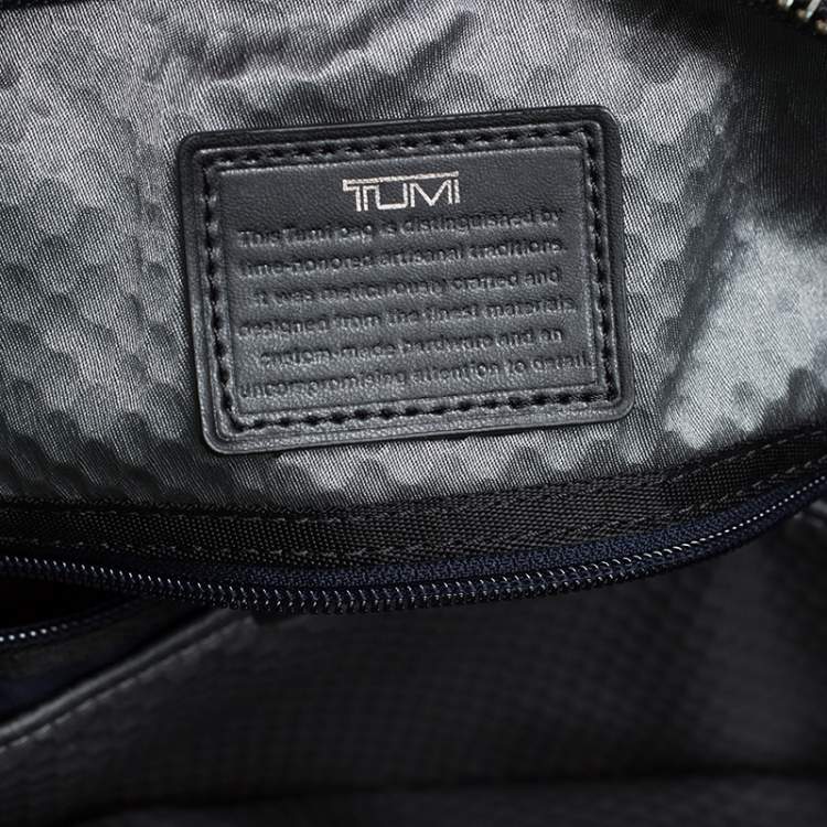 Pre Owned Tumi Black Coated Canvas and Leather Annapolis Zip Flap Messenger Bag