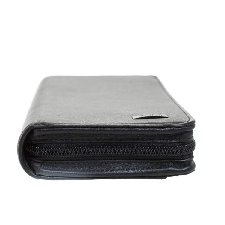 Pre Owned TUMI Black Leather Zip Around Travel Wallet