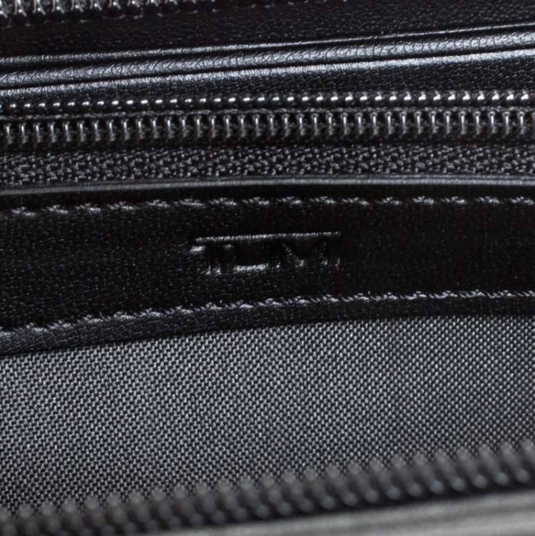 Pre Owned TUMI Black Leather Zip Around Travel Wallet