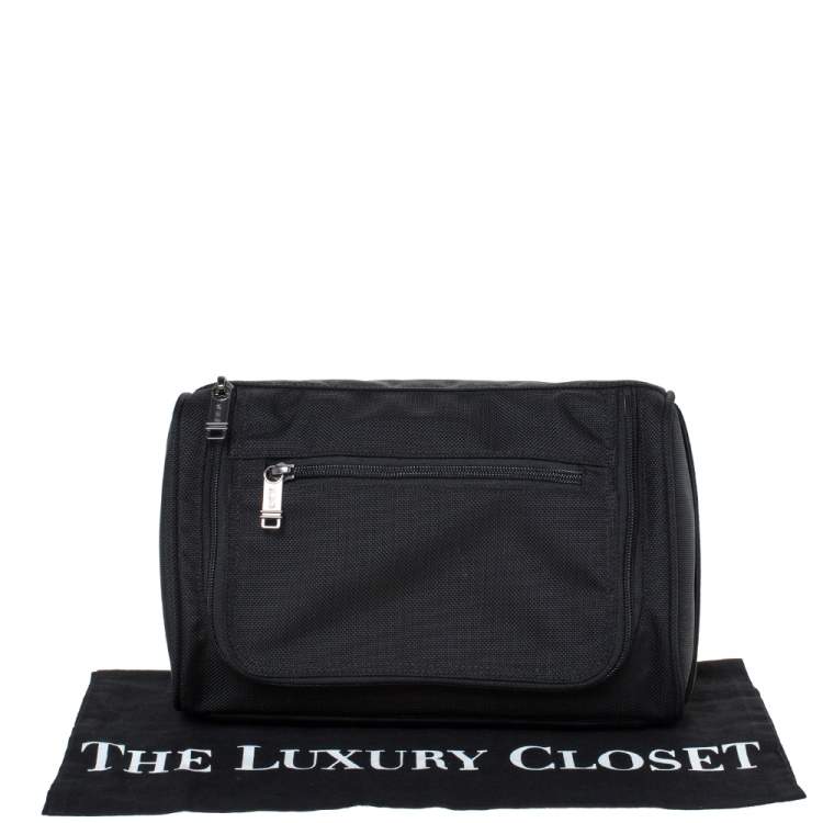 Pre Owned Tumi Black Nylon and Leather Vanity Pouch