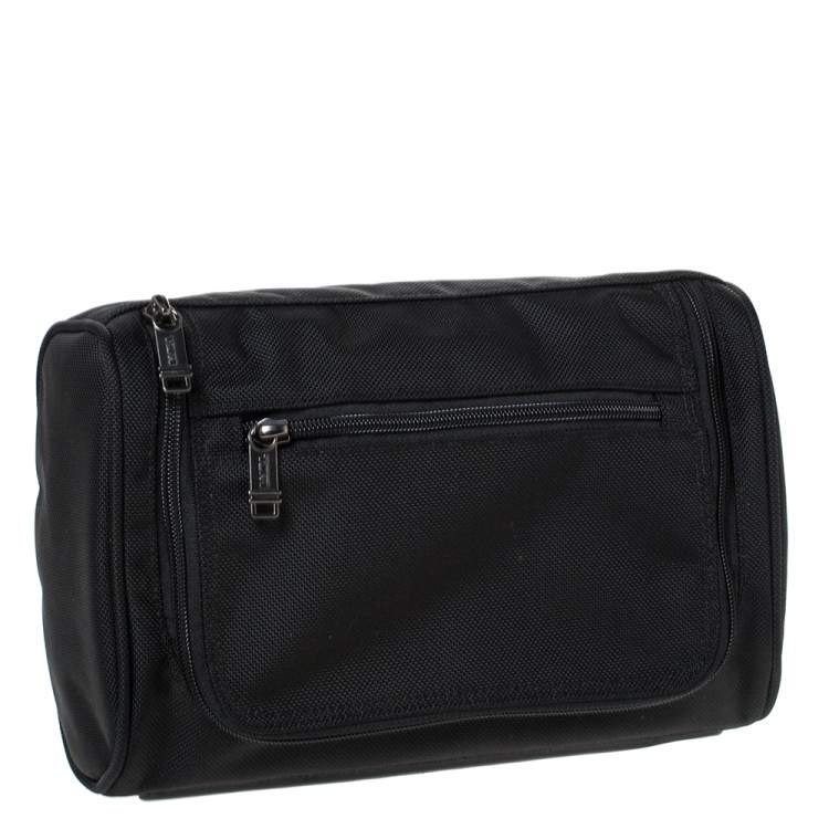 Pre Owned Tumi Black Nylon and Leather Vanity Pouch