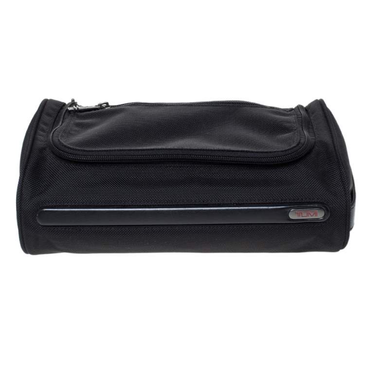 Pre Owned Tumi Black Nylon and Leather Vanity Pouch