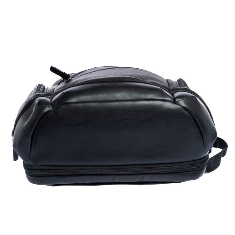 Pre Owned Tumi Black Coated Canvas and Leather Alpha 3 Brief Pack Backpack