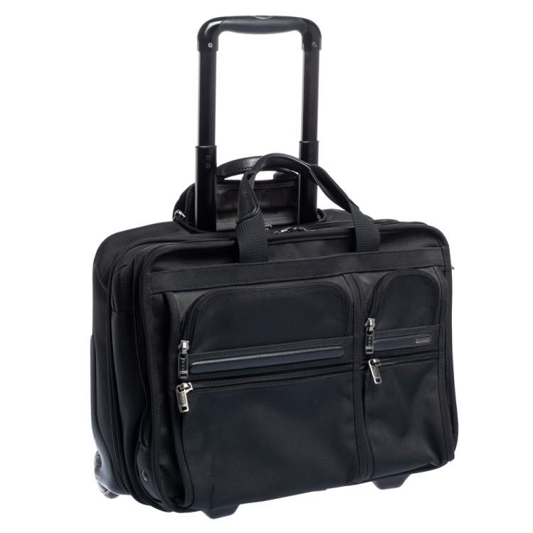 Pre Owned TUMI Black Nylon 2 Wheel Alpha 2 Short Trip Case