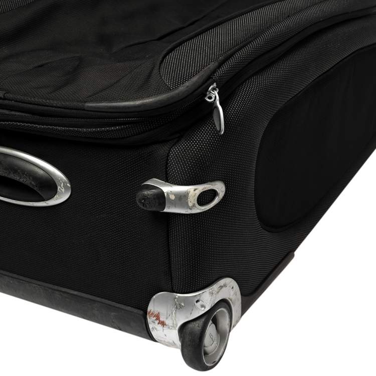 Pre Owned Tumi Black Nylon T3 Expandable Carry On Trolley Suitcase