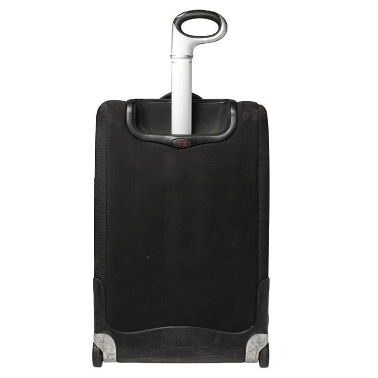 Pre Owned Tumi Black Nylon T3 Expandable Carry On Trolley Suitcase