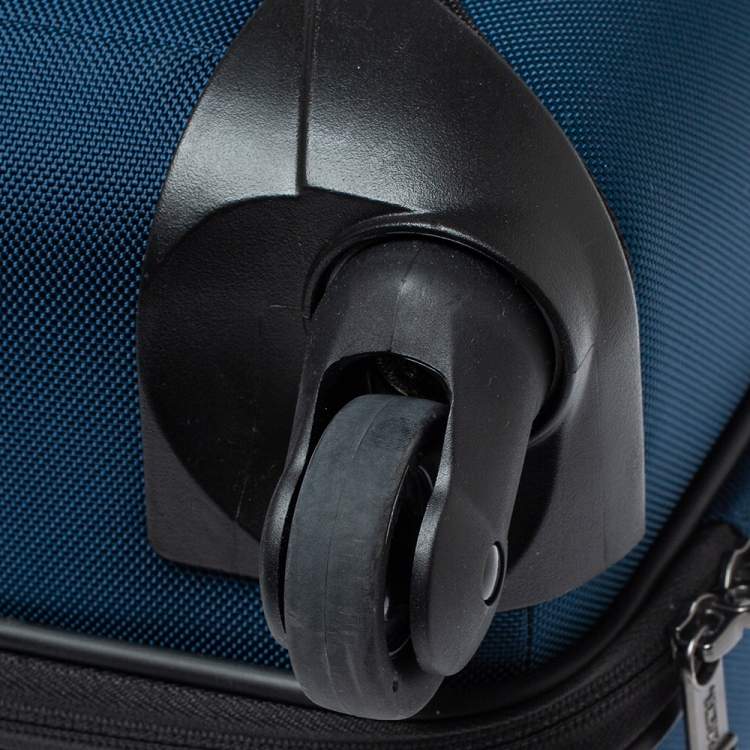 Pre Owned TUMI Blue/Black Nylon Lightweight International Carry On Luggage