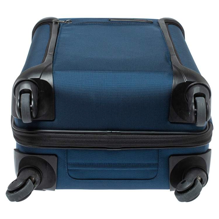 Pre Owned TUMI Blue/Black Nylon Lightweight International Carry On Luggage