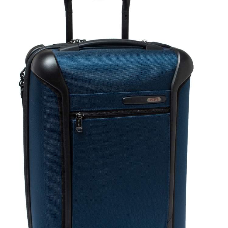 Pre Owned TUMI Blue/Black Nylon Lightweight International Carry On Luggage