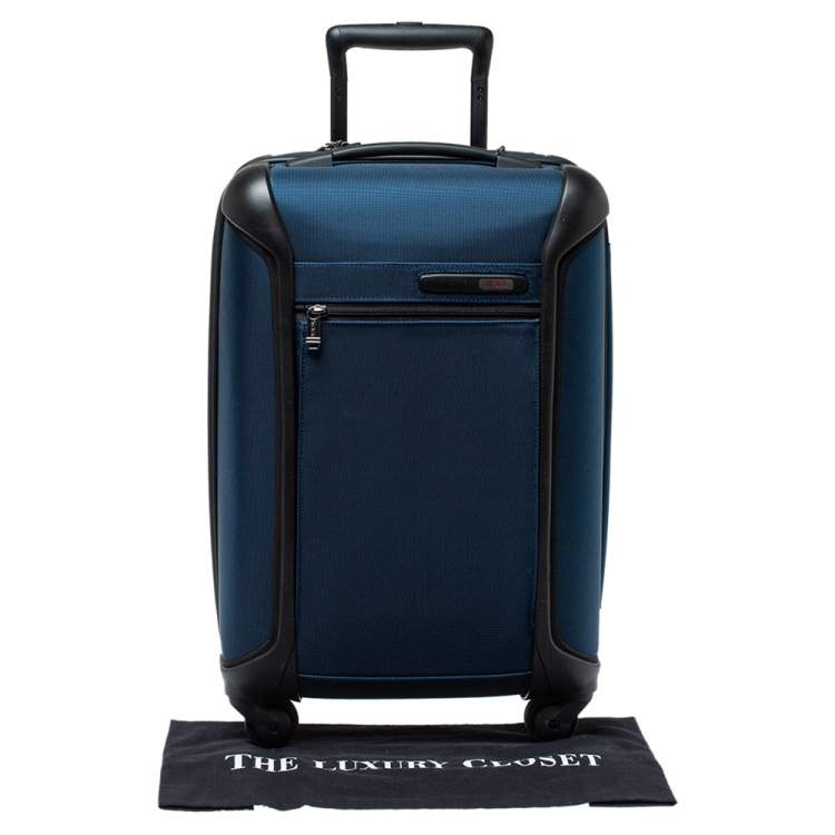 Pre Owned TUMI Blue/Black Nylon Lightweight International Carry On Luggage