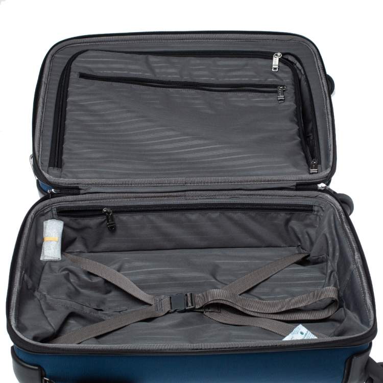 Pre Owned TUMI Blue/Black Nylon Lightweight International Carry On Luggage