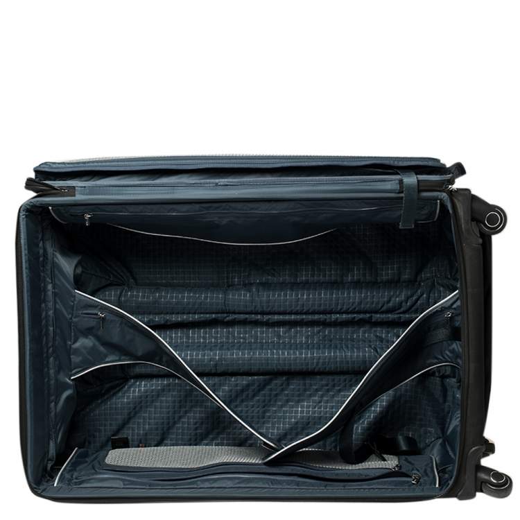 Pre Owned TUMI Black Canvas Arrive Extended Dual Access 4 Wheeled Packing Case Luggage