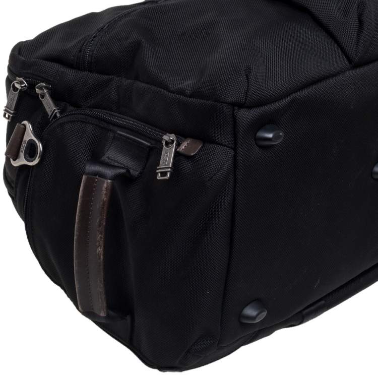 Pre Owned TUMI Black Nylon Alpha Bravo Dorado Duffel Bag
