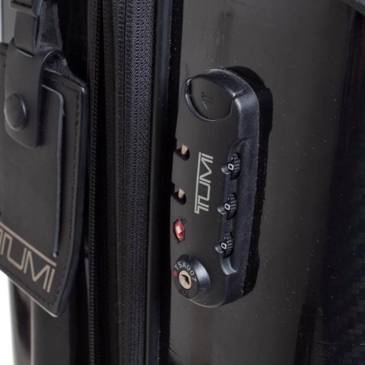 Pre Owned TUMI Black Aluminum Tegra Lite Expandable Carry On Luggage