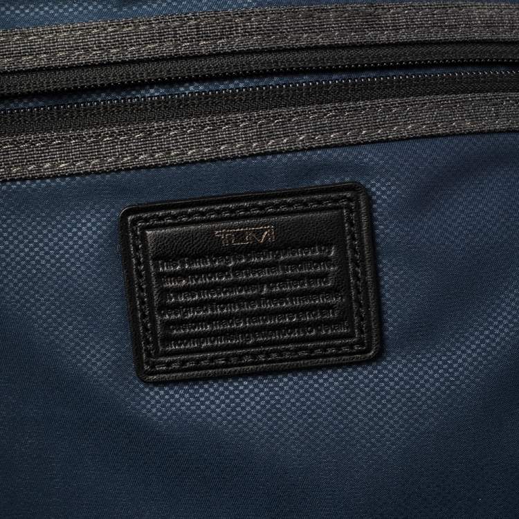 Pre Owned TUMI Dark Grey/Black Fabric and Leather Alpha 2 T Pass Laptop Briefcase