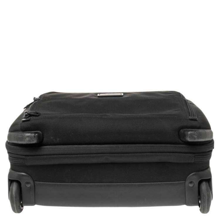 Pre Owned TUMI Black Nylon 2 Wheel Alpha Expandable Compact Carry On Luggage