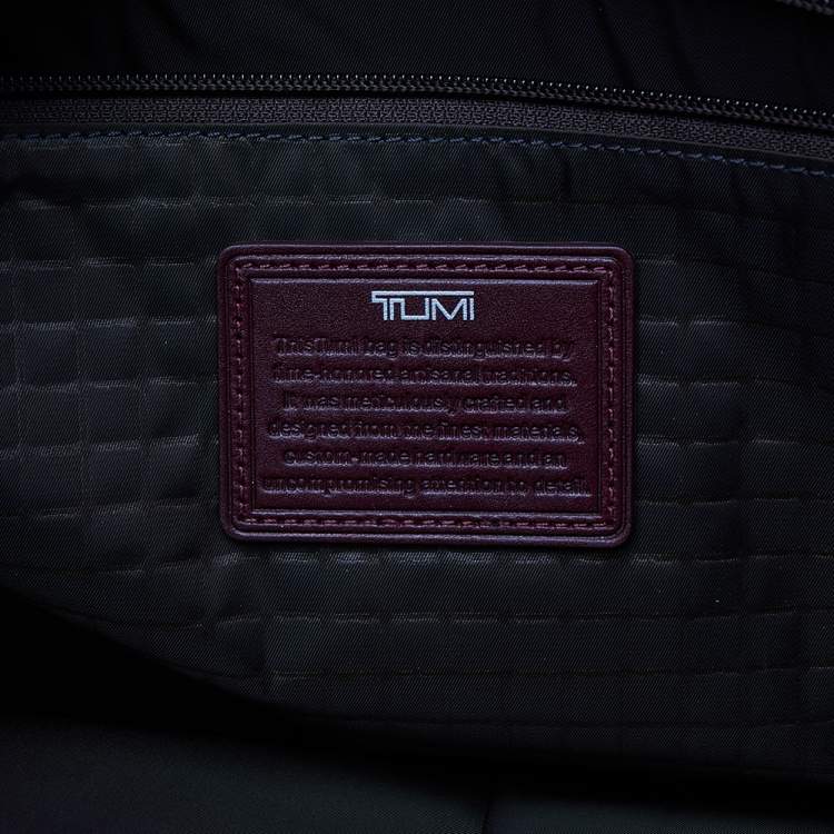 Pre Owned Tumi Burgundy Nylon T-Pass Kennedy Deluxe Brief Laptop Bag