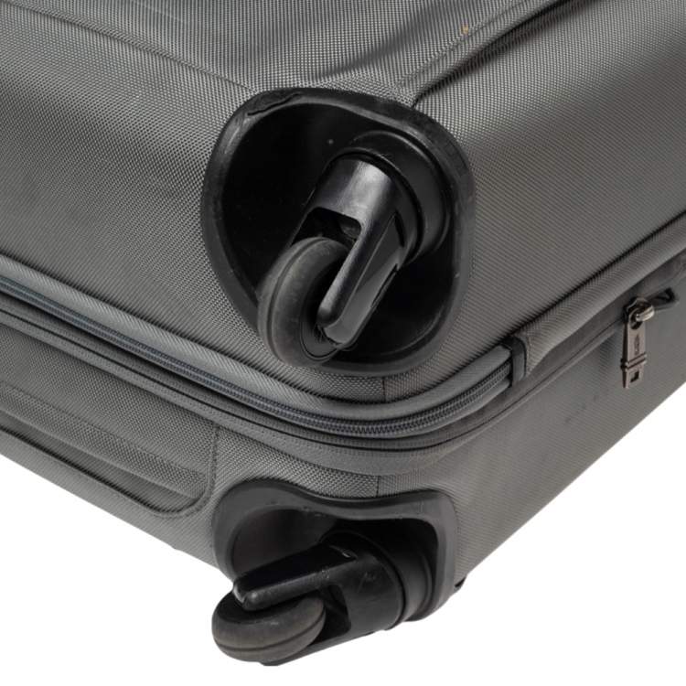 Pre Owned Tumi Grey/orange Nylon Alpha 2 Expandable Wheeled Luggage