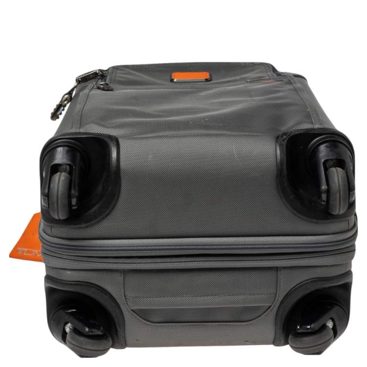 Pre Owned Tumi Grey/orange Nylon Alpha 2 Expandable Wheeled Luggage