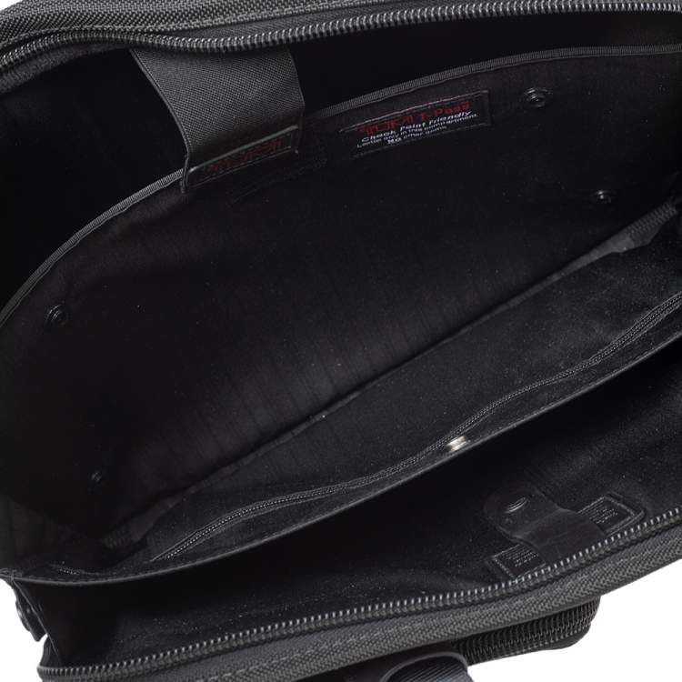Pre Owned TUMI Black Nylon Alpha T-Pass Expandable Laptop Briefcase