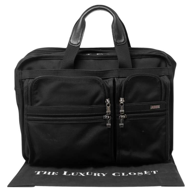 Pre Owned TUMI Black Ballistic Nylon Expandable Organizer Laptop Briefcase