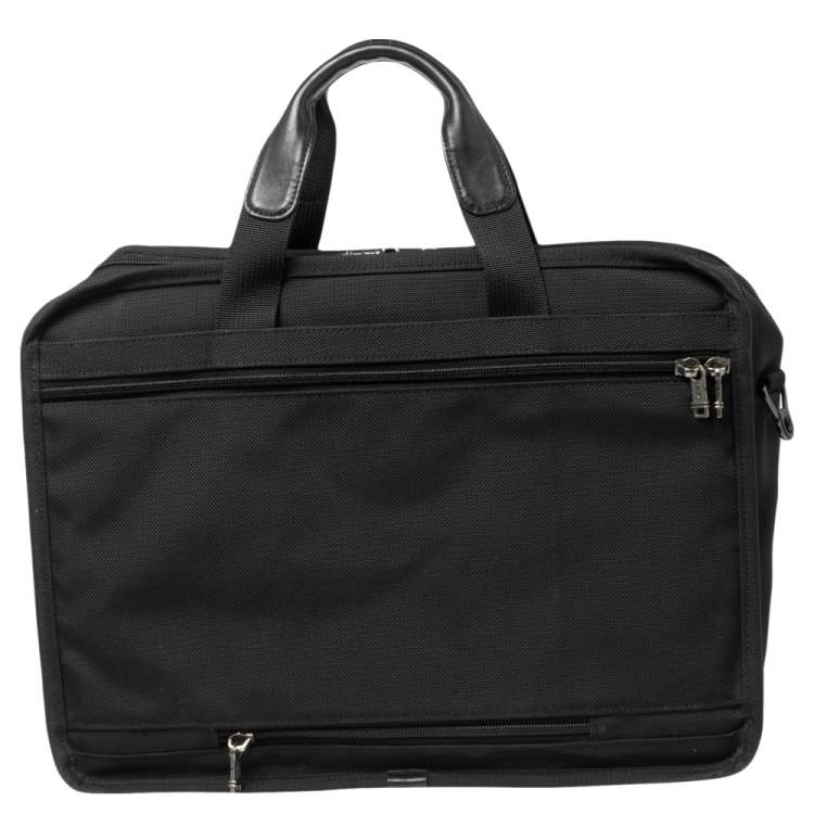 Pre Owned TUMI Black Ballistic Nylon Expandable Organizer Laptop Briefcase