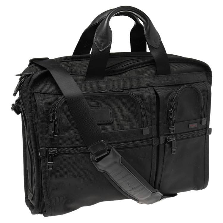 Pre Owned TUMI Black Nylon Alpha Compact Large Screen Laptop Briefcase