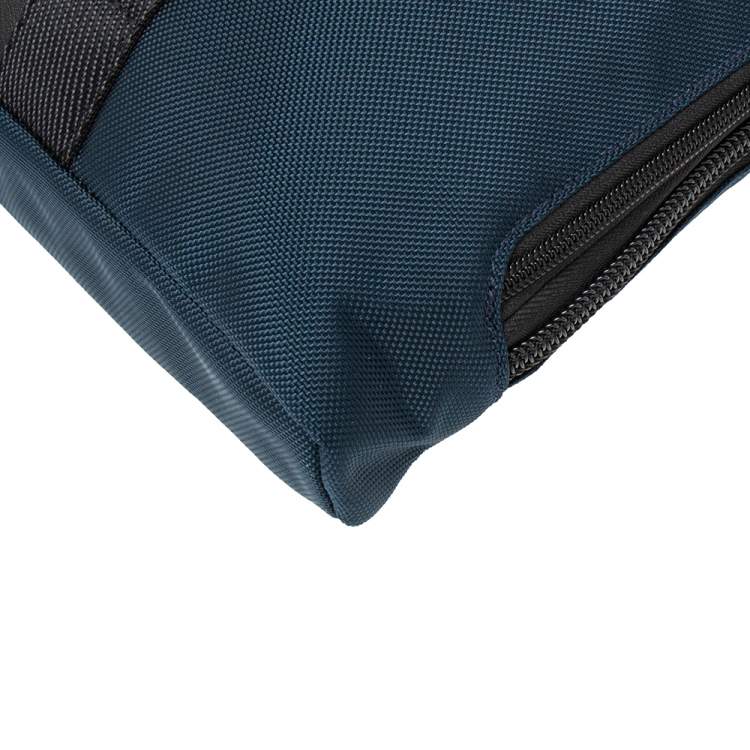 Pre Owned TUMI Navy Blue/Black Nylon and Leather Bravo Alpha Aviano Slim Briefcase