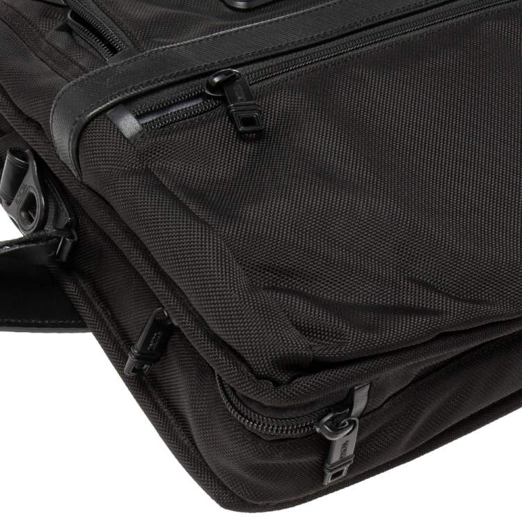 Pre Owned TUMI Black Nylon and Leather Alpha 2 T Pass Briefcase