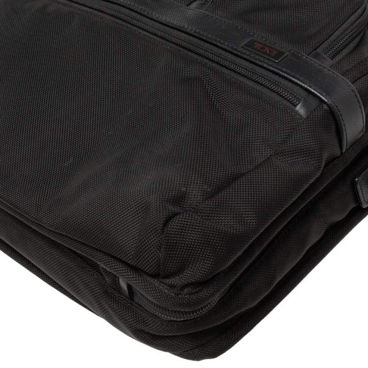 Pre Owned TUMI Black Nylon and Leather Alpha 2 T Pass Briefcase