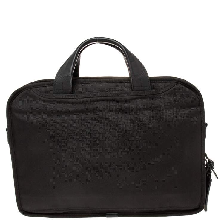 Pre Owned TUMI Black Nylon and Leather Alpha 2 T Pass Briefcase