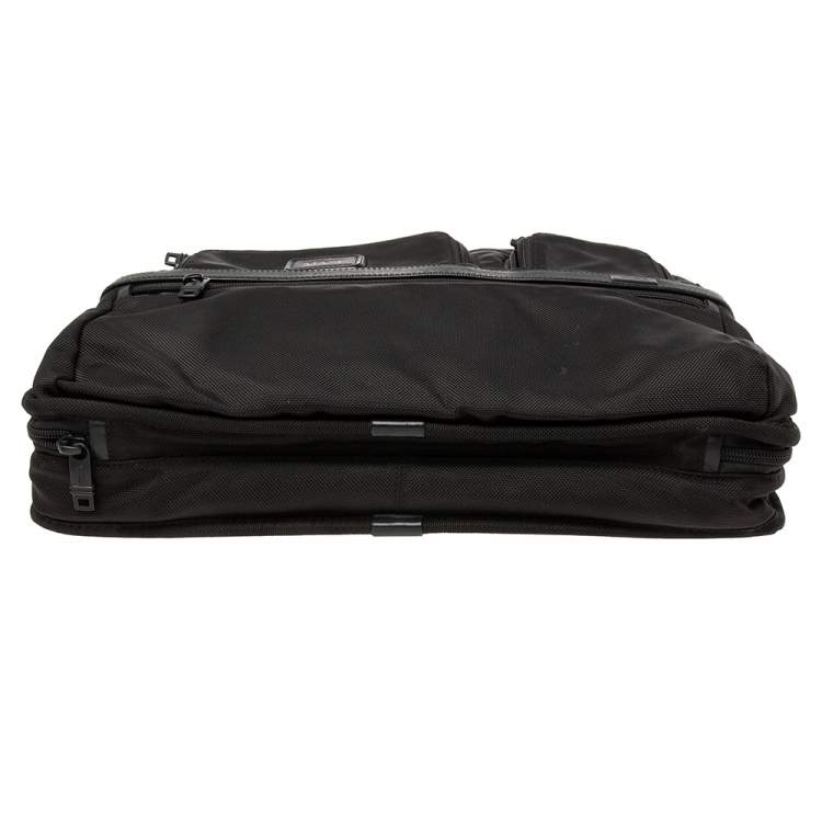 Pre Owned TUMI Black Nylon and Leather Alpha 2 T Pass Briefcase