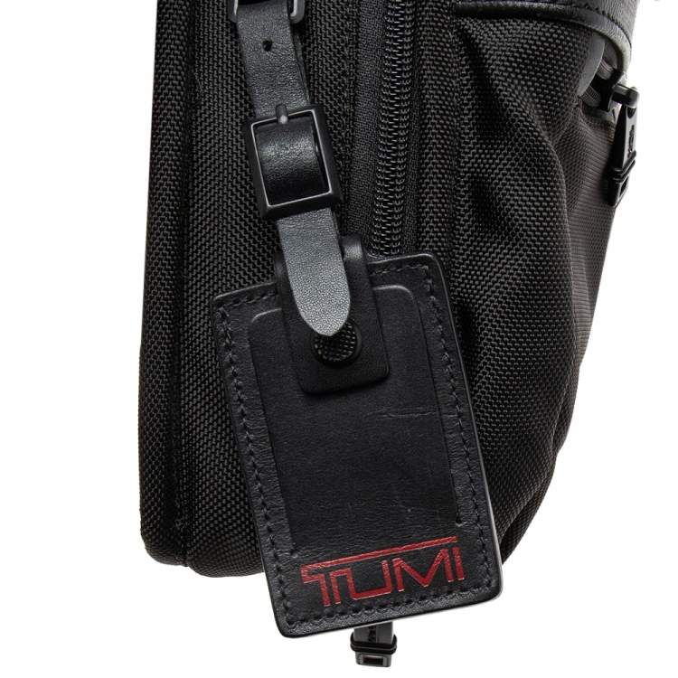 Pre Owned TUMI Black Nylon and Leather Alpha 2 T Pass Briefcase