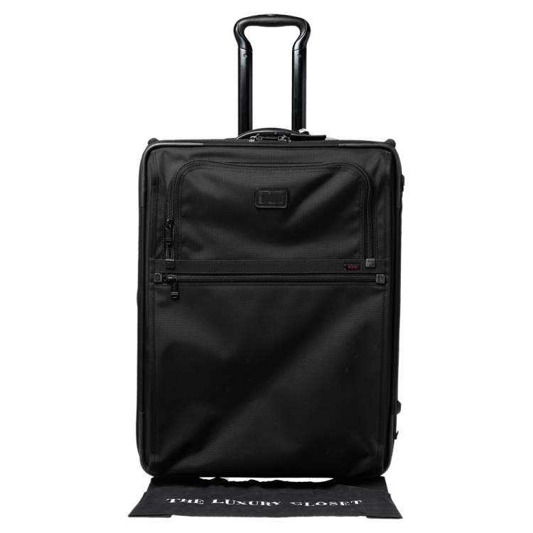 Pre Owned TUMI Black Nylon 2 Wheeled Alpha Expandable Short Trip Luggage