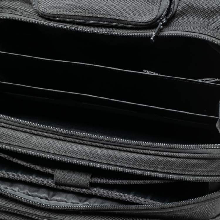 Pre Owned Tumi Black Nylon 2 Wheeled Alpha Rolling Briefcase 