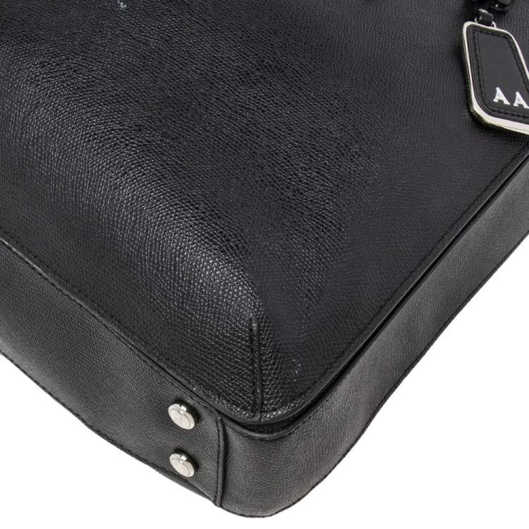Pre Owned Tumi Black Leather Stanton Nia Commuter Briefcase Bag
